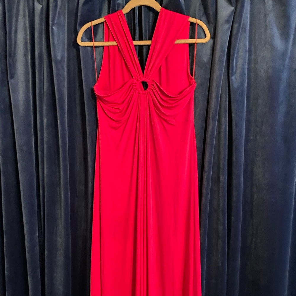 NY and Co Pink Maxi Dress w/ Keyhole cutout